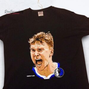 cooper flagg portrait scream dallas mavericks shirt