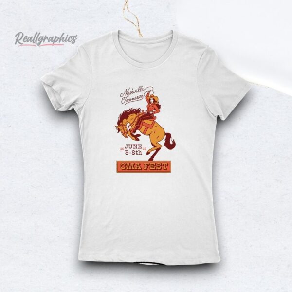cowgirl riding horse nashville tennessee cma fest shirt