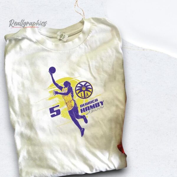 dearica hamby silhouette signature los angeles sparks shirt