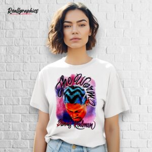 dennis rodman the worm portrait shirt