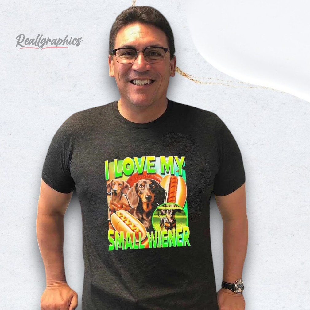 I Love My Small Wiener Hot Dog Shirt I Love My Small Wiener Hot Dog Shirt