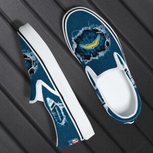 los angeles chargers slip on shoes, los angeles chargers gifts
