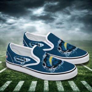 los angeles chargers slip on shoes, los angeles chargers gifts