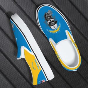los angeles chargers slip on shoes, los angeles chargers merch
