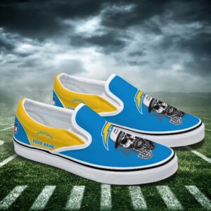 los angeles chargers slip on shoes, los angeles chargers merch