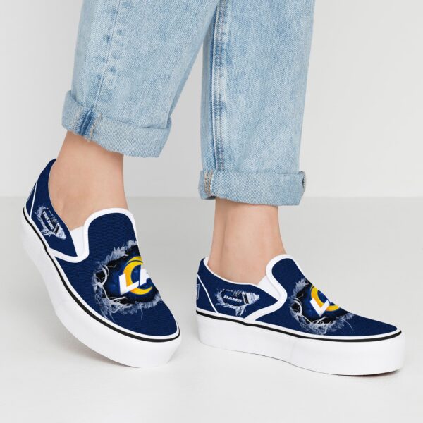 los angeles rams slip on shoes, los angeles rams gifts for fans