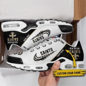 new orleans saints custom air running shoes, new orleans saints merchandise