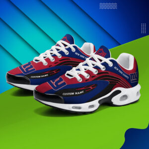 new york giants custom air running shoes, giants footwear