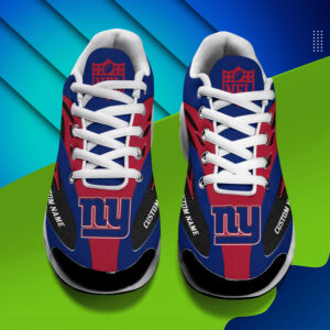 new york giants custom air running shoes, giants footwear