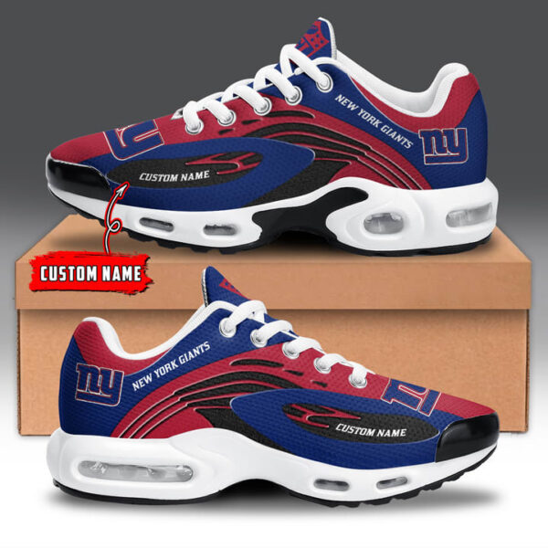 new york giants custom air running shoes, giants footwear