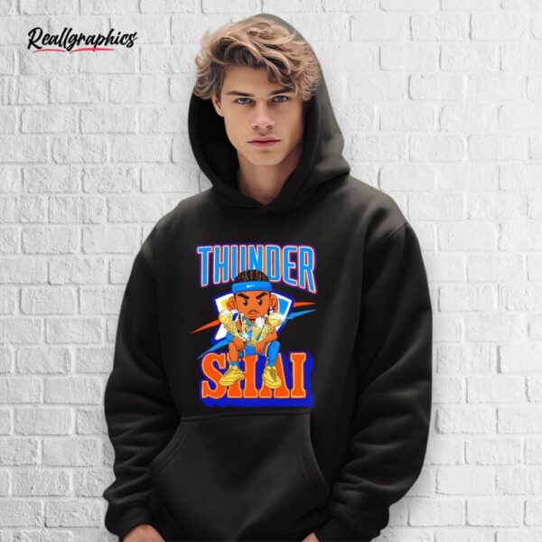 oklahoma city thunder shai hug trophys cartoon shirt