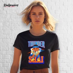 oklahoma city thunder shai hug trophys cartoon shirt