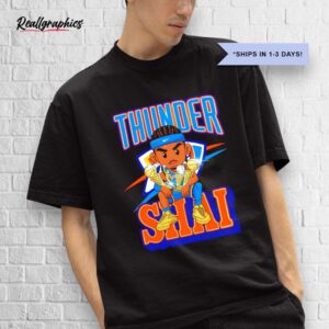 oklahoma city thunder shai hug trophys cartoon shirt