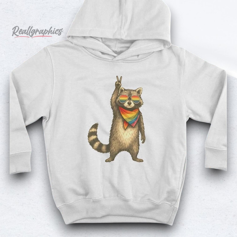Raccoon With Pride Flag Shirt Raccoon With Pride Flag Shirt
