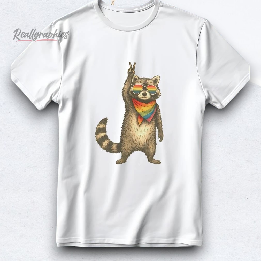 raccoon-with-pride-flag-shirt-4_ilzstr Raccoon With Pride Flag Shirt