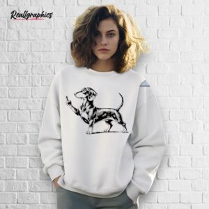 rude dachshund middle finger funny shirt