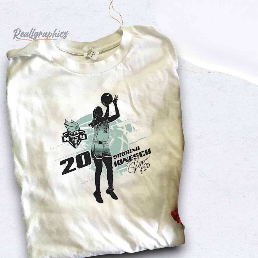 Sabrina Ionescu Silhouette Signature New York Liberty Shirt Sabrina Ionescu Silhouette Signature New York Liberty Shirt