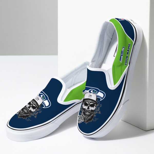 seattle seahawks slip on shoes, seahawks footwear