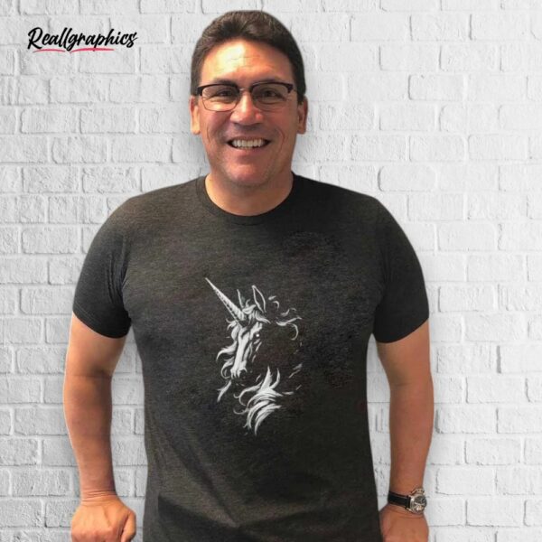 shadowed unicorn silver shirt