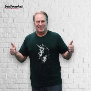 shadowed unicorn silver shirt