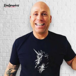 shadowed unicorn silver shirt