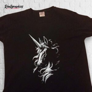 shadowed unicorn silver shirt