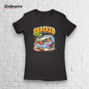 skeletons surfing shacked shirt