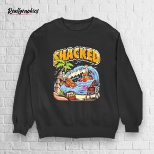 skeletons surfing shacked shirt