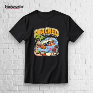 skeletons surfing shacked shirt