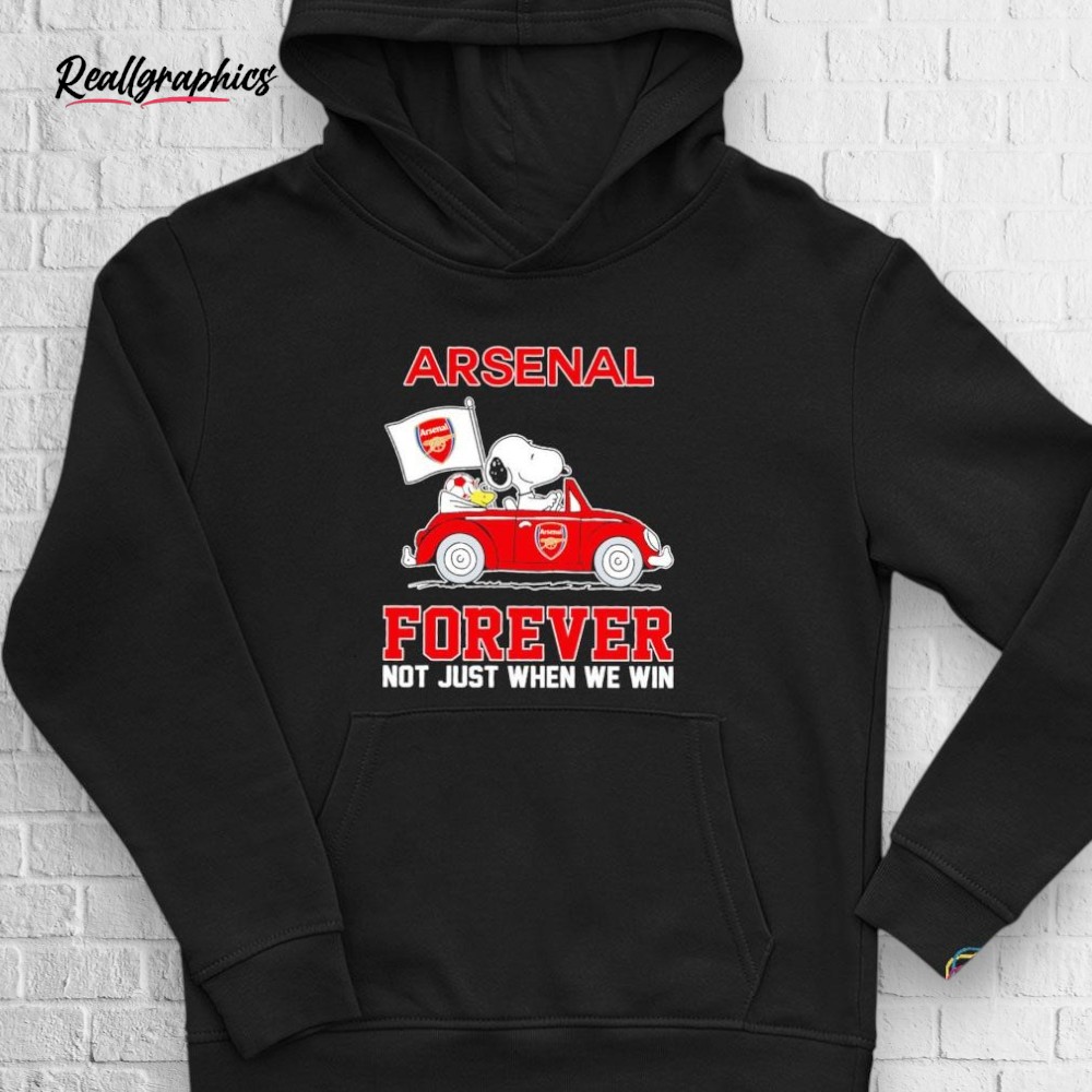 Snoopy And Woodstock Driving Car Arsenal Forever Not Just When We Win Shirt Snoopy And Woodstock Driving Car Arsenal Forever Not Just When We Win Shirt