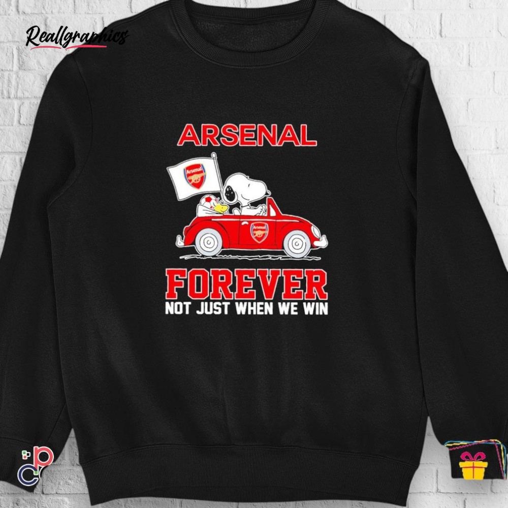 snoopy-and-woodstock-driing-car-arsenal-foreer-not-just-when-we-win-shirt-4_mmb7kk Snoopy And Woodstock Driving Car Arsenal Forever Not Just When We Win Shirt