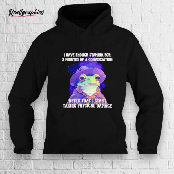 Wizard Frog I Have Enough Stamina For 3 Minutes Of A Conversation Shirt