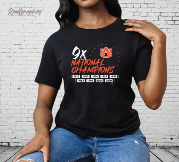 Auburn Football Nine Time National Champions Shirt