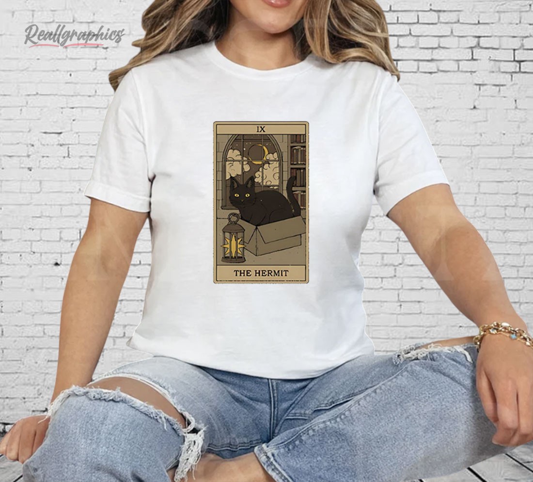 Cat IX The Hermit Tarot Shirt Cat IX The Hermit Tarot Shirt