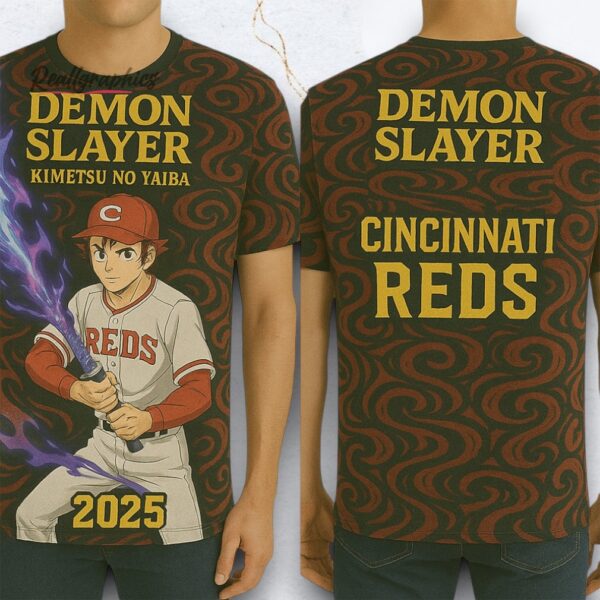 Cincinnati Reds Demon Slayer Infinity Castle 2025 Shirt
