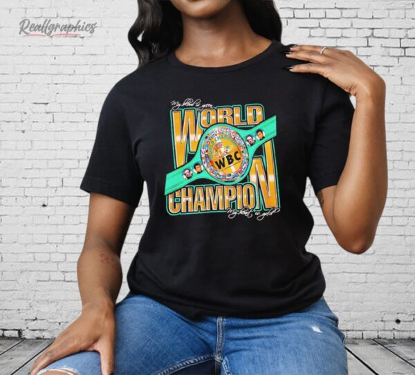 WBC World Champion My Blood Is Green My Heart Gold Boxing Shirt