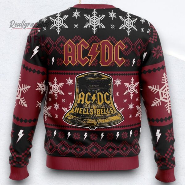 ACDC Band Hells Bells Ugly Christmas Sweater