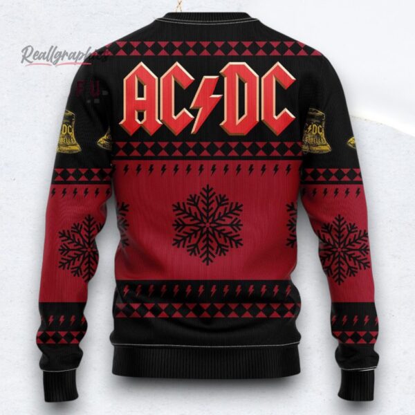 ACDC Hells Bells Music Ugly Christmas Sweater