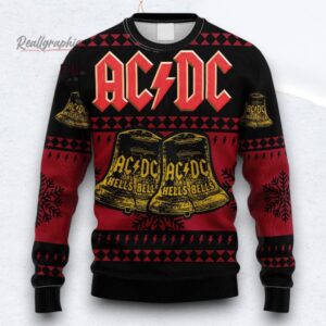 ACDC Hells Bells Music Ugly Christmas Sweater