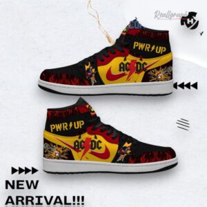 Acdc Power Up Song Fan Music Air High Top Sneaker Boots
