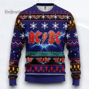 ACDC Rock Music Ugly Christmas Sweater