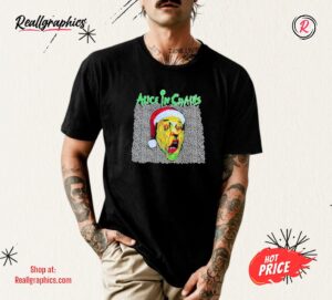Alice In Chains Christmas Santa Hat Scary Face Shirt