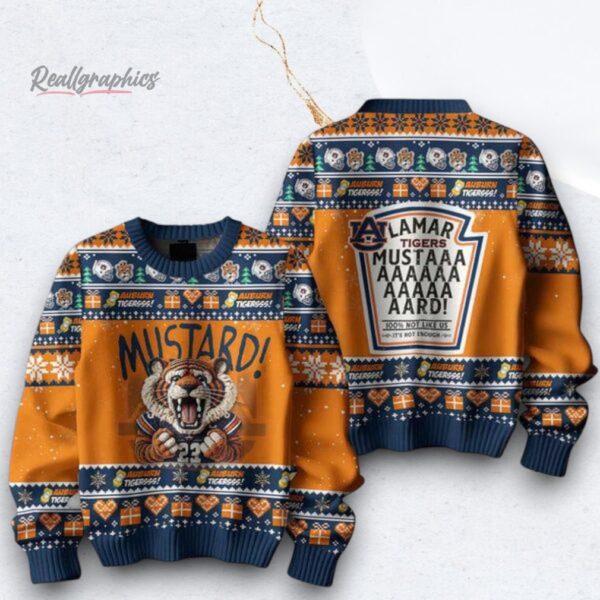 Auburn Tigers Mustard Kendrick Lamar Christmas Ugly Sweater