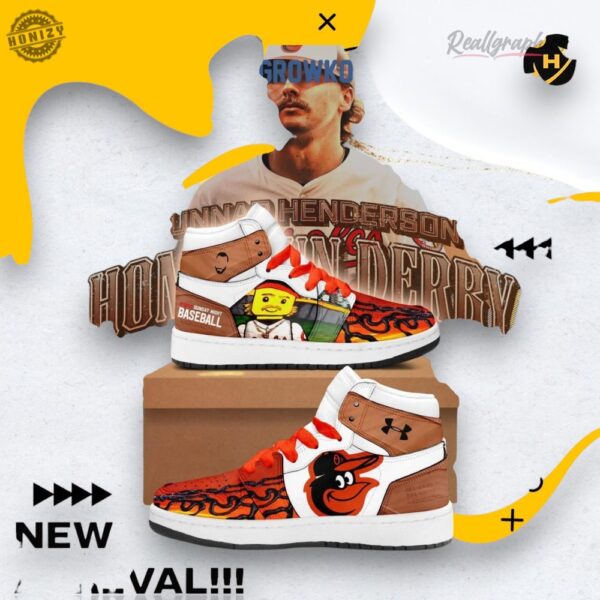 Baltimore Orioles Mlb Baseball Gunnar Henderson Air High Top Sneaker Boots