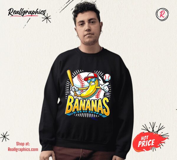 Banana Cartoon Fruit Baseball Shirt