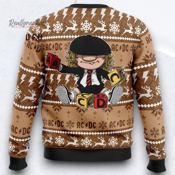 Brian Johnson ACDC Ugly Christmas Sweater