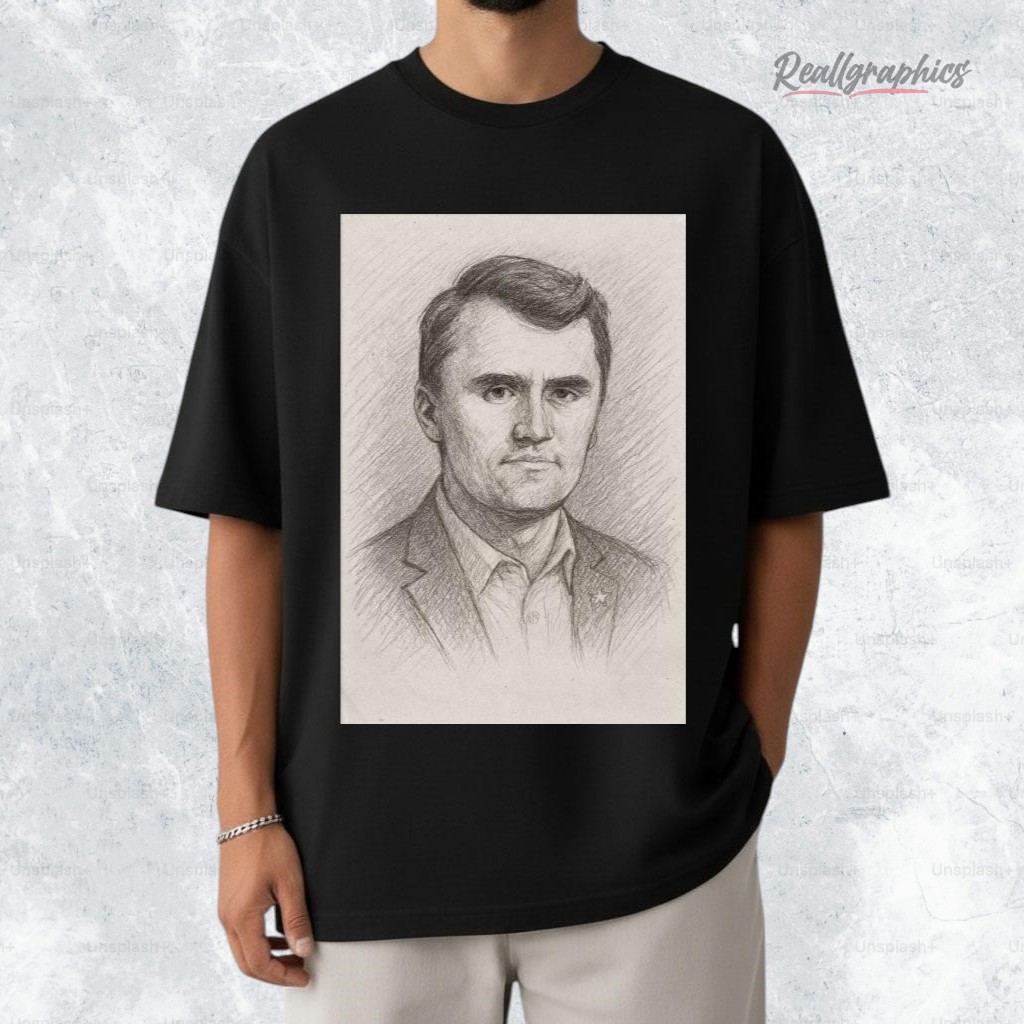 Charlie Kirk Memorial Sketch Art Poster Shirt Charlie Kirk Memorial Sketch Art Poster Shirt