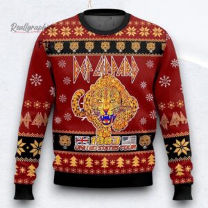 Def Leppard 1983 United States Tour Christmas Ugly Sweater