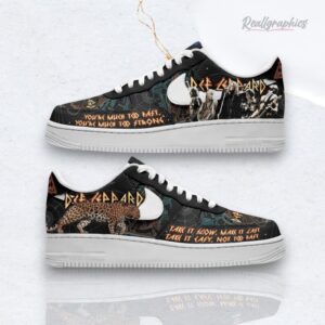 Def Leppard Music Band Youre Much Too Fast Too Strong Air Force Shoes