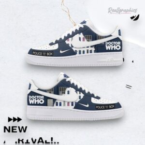 Doctor Who Police Public Call Box Film Movie AF Sneaker